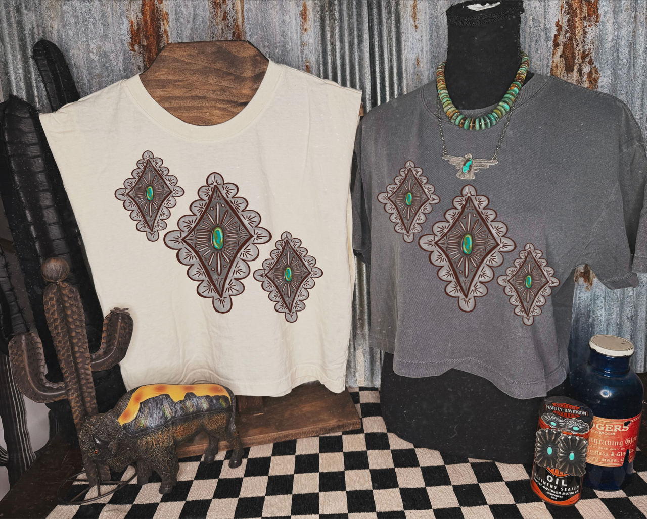 Sonoran Conchos Muscle Tee Cream